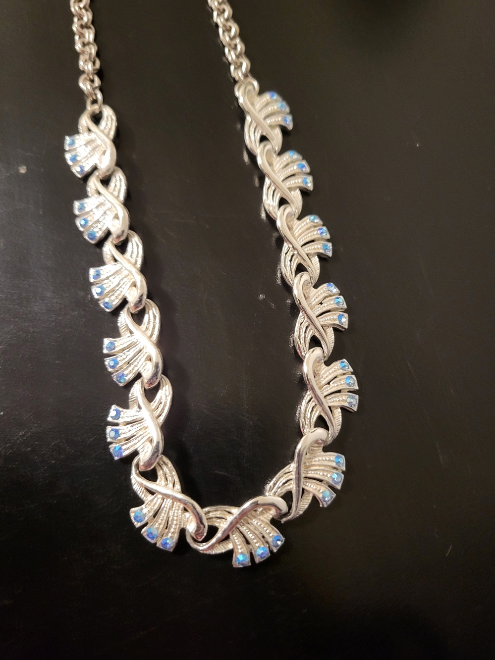 Silver-Tone Women's Necklace with Blue Accents, Coro